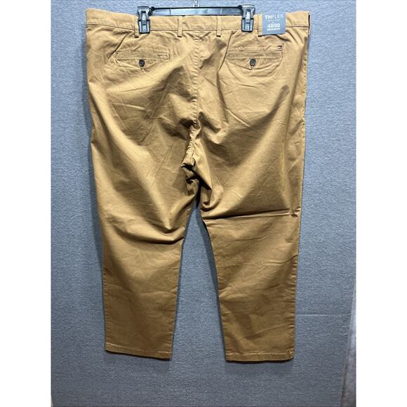 Tommy Hilfiger Th Flex Stretch Pants Brown Tan Regular-Fit Mens Size 42x30 - Picture 3 of 11